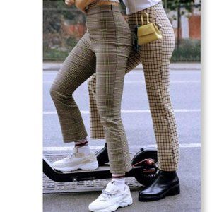 Urban Outfitters Lola Plaid Kick Flare Pant